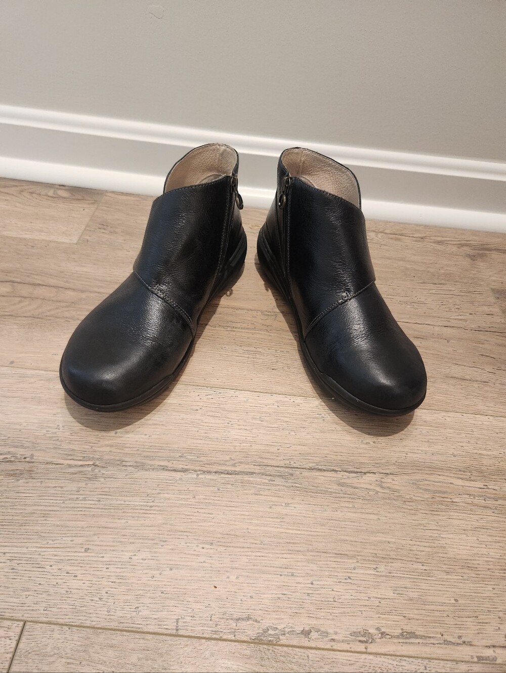 Black Leather Ankle Boots Jambu BARY 10